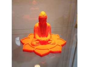 sitting budda lotus blossom scans & replicas 3dscan buddha peace remix 3d print model - Mito3D