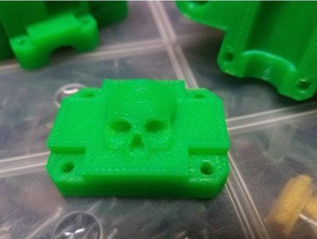 hypercube xy lm8uu bearing clamp skull 3d printer parts holder linear 3d print model - Mito3D