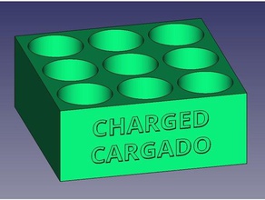 charged discharged 9 aa battery holders organization 3d print model - Mito3D
