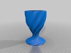 my customized rippled chalice vase decor 3d print model - Mito3D