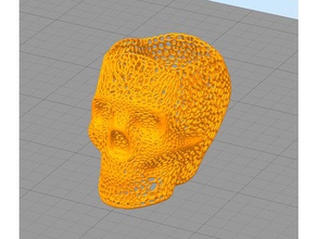 empty skull voronoi pattern stress test people teschio vonoroi 3d print model - Mito3D