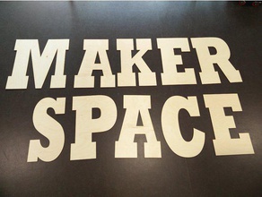 makerspace fuente el logotipo texto viamake 3d print model - Mito3D