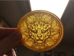 lepopardos union icon video games kingdom hearts medal 3d print model - Mito3D