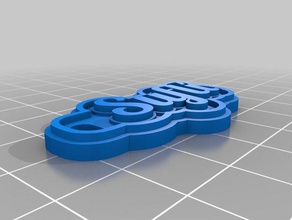 sufl de porte-clés personnalisé 3d print model - Mito3D