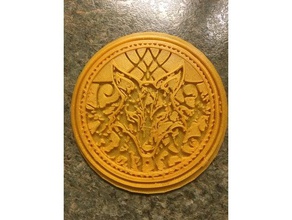 vulpeus birliğin simgesi video oyunları fox kingdom hearts madalya 3d print model - Mito3D