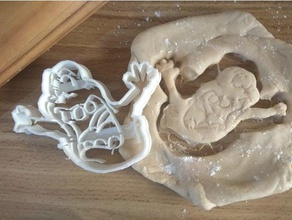 schlanker cookie cutter ghostbusters grünen Gespenst Küche und Esszimmer 3d print model - Mito3D