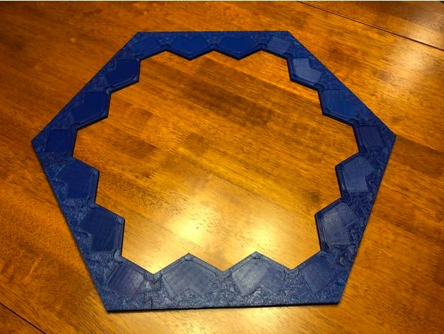 plus épais catan cadre de bordure épaisse hex morceaux jeux 3D print model - Mito3D