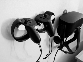 oculus touch wallmount video games rift wall mount 3d print model - Mito3D