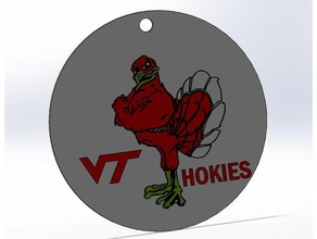 full sized hokie coin coins & badges 3d print model - Mito3D