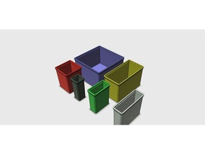 stackable storage boxes organization 3d print model - Mito3D