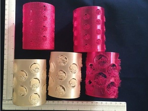 selective drop print vase - circle holes customizable art cura drooloop drooloops printing 3d print model - Mito3D