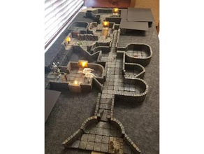 2x2 lisse torche murale interrupteur toy & les accessoires de jeux 28mm le mdn miniature tuiles donjons dragons pathfinder rpg paysages dessus table terrain 3d print model - Mito3D