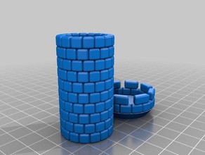 my customized stone turret buildings & structures 3d print model - Mito3D