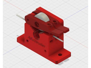 alfastruder Stampante 3d estrusori bowden estrusore compatto compatto, ad azionamento diretto extrueder mk8 scarou 3d print model - Mito3D