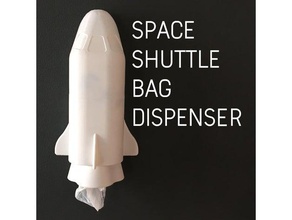 space shuttle bag dispenser household kitchen large nasa rocket spaceshuttle tool useful 3d print model - Mito3D