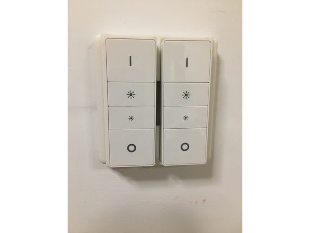 philips hue - double remote uk light-switch cover decor dimmer light switch 3D print model - Mito3D