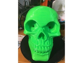 skull led eyes halloween 3d print model - Mito3D