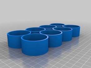 my customized parametric bottle tray 100 mil bottles organization 3d print model - Mito3D