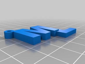 ml keychain 3d printing 3d print model - Mito3D