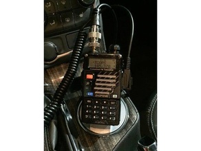 baofeng uv-5r yaesu remote-head radio Auto cup holder mount automotive ftm-400 3d print model - Mito3D