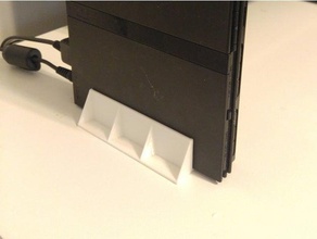 ps2 slim stand pequenas impressoras jogos de vídeo playstation playstation2 vertical 3d print model - Mito3D