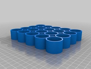 my customized parametric bottle tray 30 mil bottles organization 3d print model - Mito3D