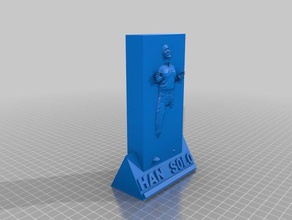 han solo carbonite buste sculptures syfy 3d print model - Mito3D