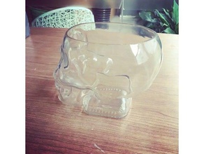 crystal skull head vodka bottle remixed containers 3d print model - Mito3D
