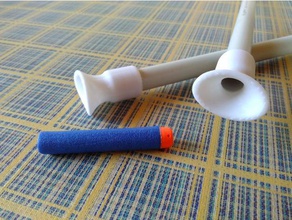 blowgun mouthpiece nerf compatible toys & games children gun party favor pvc pipe 3d print model - Mito3D