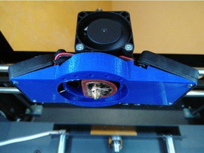 fan duct craftbot + 3d printer accessories 40mm mount plus holder 3d print model - Mito3D