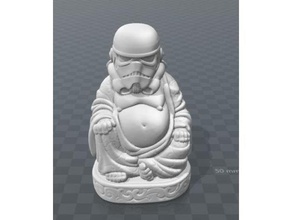 stormtrooper buddha sculptures pop-buddha star wars 3d print model - Mito3D