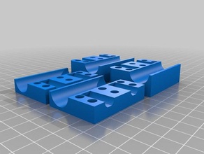 Impressora 3d eixo x smoothrod titulares 8uu v 2 thickeded simplificado fixer m-projeto 2020 perfil de peças 3d print model - Mito3D
