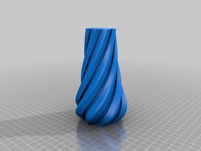 twisted flower vase decor krisp3d 3d print model - Mito3D