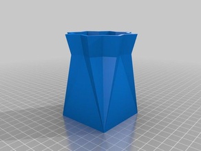gefaltet container Container desktop krisp3d origami 3d print model - Mito3D