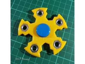 hand spinner 5 crous - nuts construction toys ecrou m8 fidget jeu toy toupie main 3d print model - Mito3D
