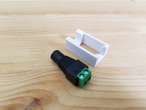 barrel dc adapter holder 3d printing designproject lithopane lithophane projects 3d print model - Mito3D