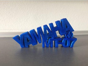 yamaha mt-07 logo 3d baskı motosiklet mt 07 mt07 3d print model - Mito3D