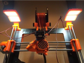 original prusa mk2 quad led lights 3d printer accessories lighting i3 3d print model - Mito3D