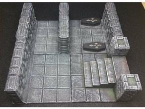 dnd Burg ravenloft - basic 4 x Plättchen Gebäude & Strukturen Brettspiel Fliesen dungeon dungeons dragons 3d print model - Mito3D