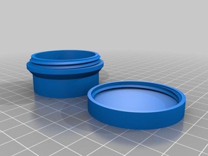 my customized round box threaded lid 40x20 household 3d print model - Mito3D