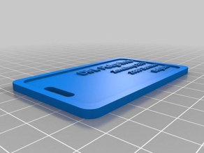 bag tag dp household customized 3d print model - Mito3D