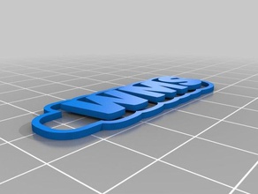 wms keychain letters keychains customized 3d print model - Mito3D