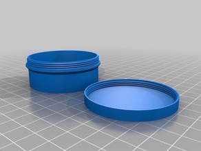 my customized round box threaded lid 50x20 thin wall household 3d print model - Mito3D