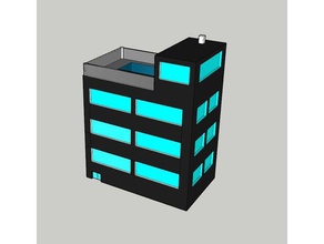 piscina apartamento A impressão 3d grande prédio 3d print model - Mito3D