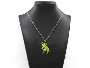 anubis amulet abstract jewelry africa afterlife alajaz amulets anpu canid canine culture design easy egypt fast god gods golden head jackal mummy necklace new pendant pendants print raa throat wilf wolf yellow 3d print model - Mito3D