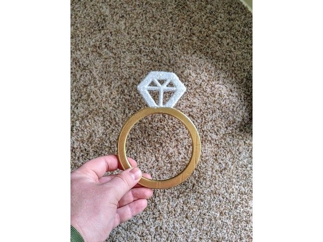 jumbo wedding ring prop rings big costume jewelry photobooth 3D print model - Mito3D