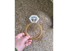 jumbo anneau de mariage prop les anneaux gros le costume bijoux photomaton l'anneau 3d print model - Mito3D