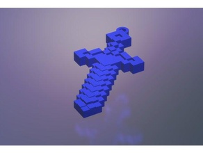 minecraft sword pendant toys & games 3d print model - Mito3D