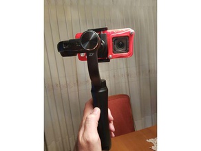 la piastra di montaggio adattatore foxeer box 4k dji osmo zhiyun liscia mobile gimbal design palmare fotocamera liscio-q smoothq 3d print model - Mito3D
