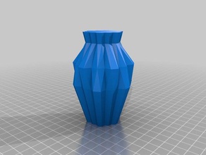 vase décor géométriques krisp3d l'origami en spirale 3d print model - Mito3D